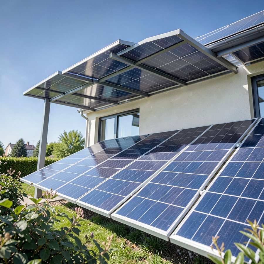 Panneaux solaires au sol