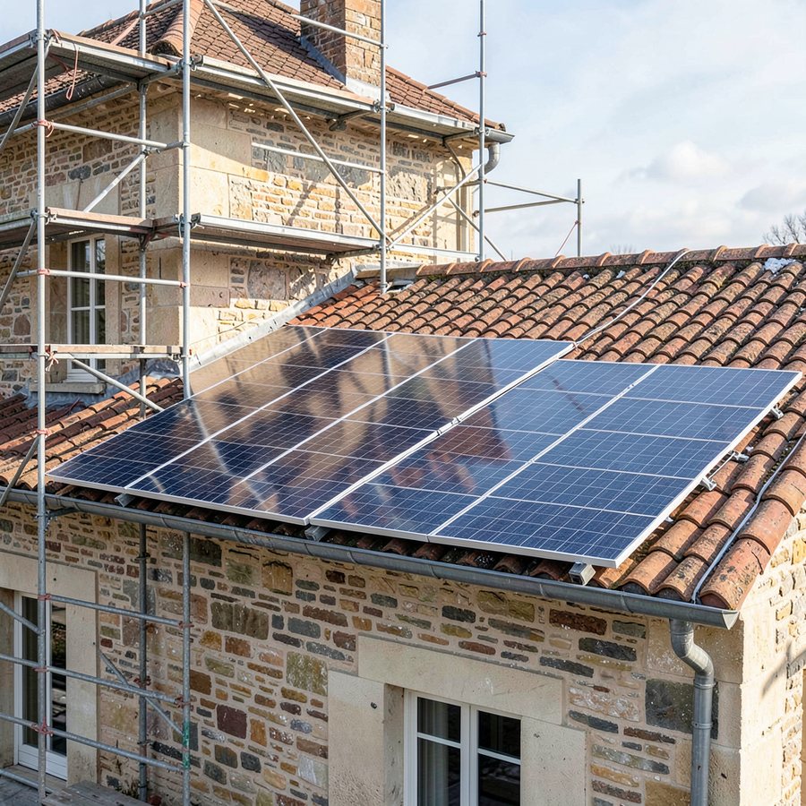 Pose de panneaux photovoltaïques