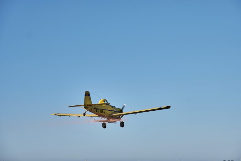 calydra delta 24 cf avion à hélice monomoteur volant dans un ciel bleu parfaitement clair