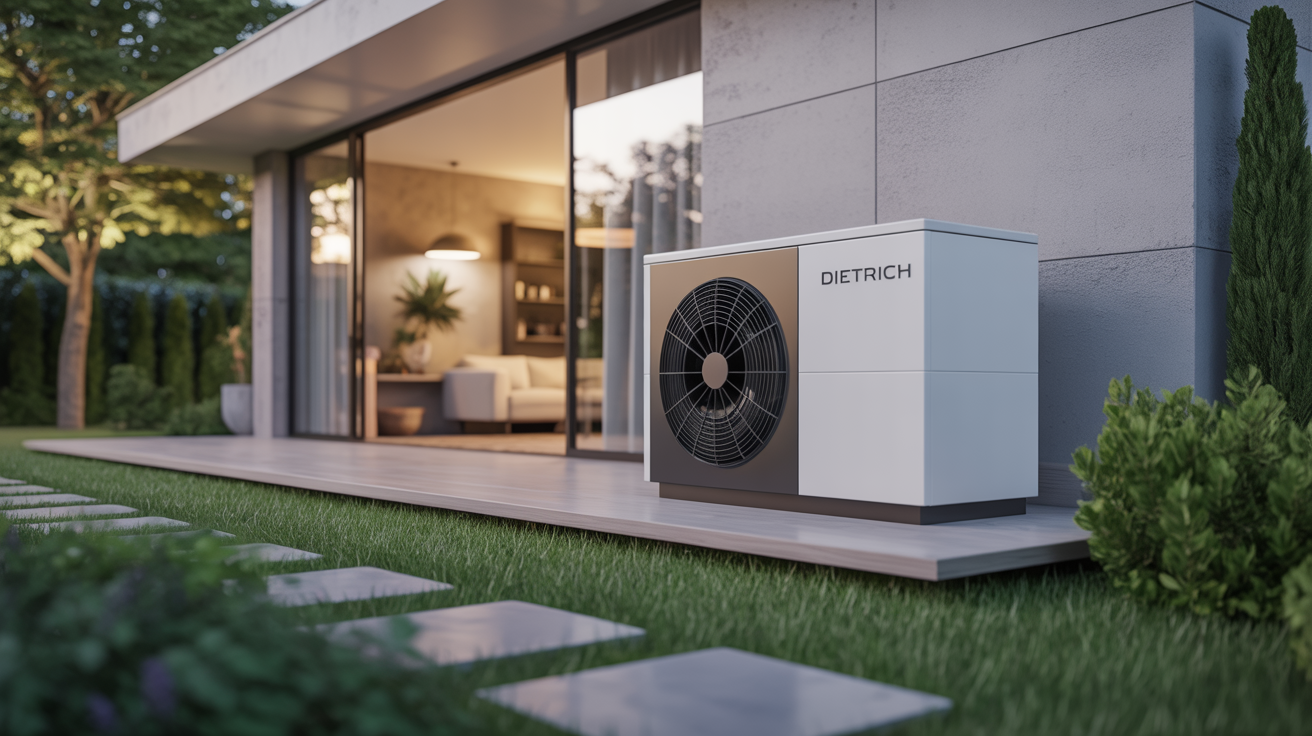 de dietrich pac installée à l’extérieur d’une maison moderne avec finition design