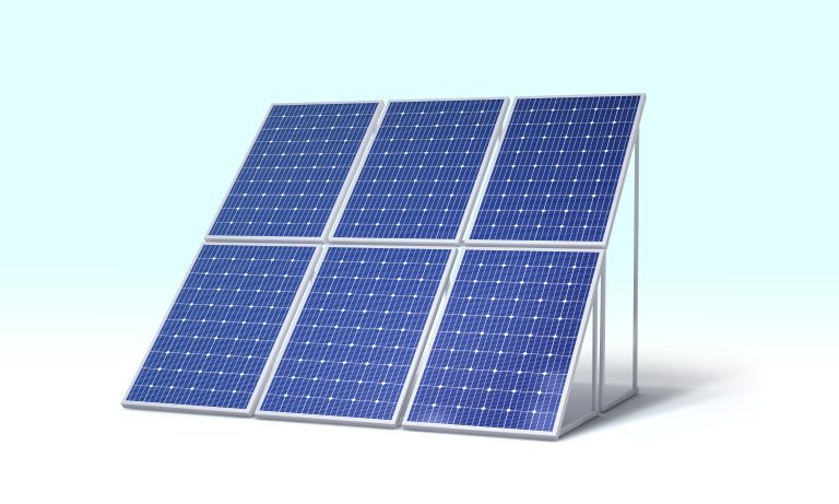 pac solaire panneau solaire en rendu 3d isolé sur fond blanc