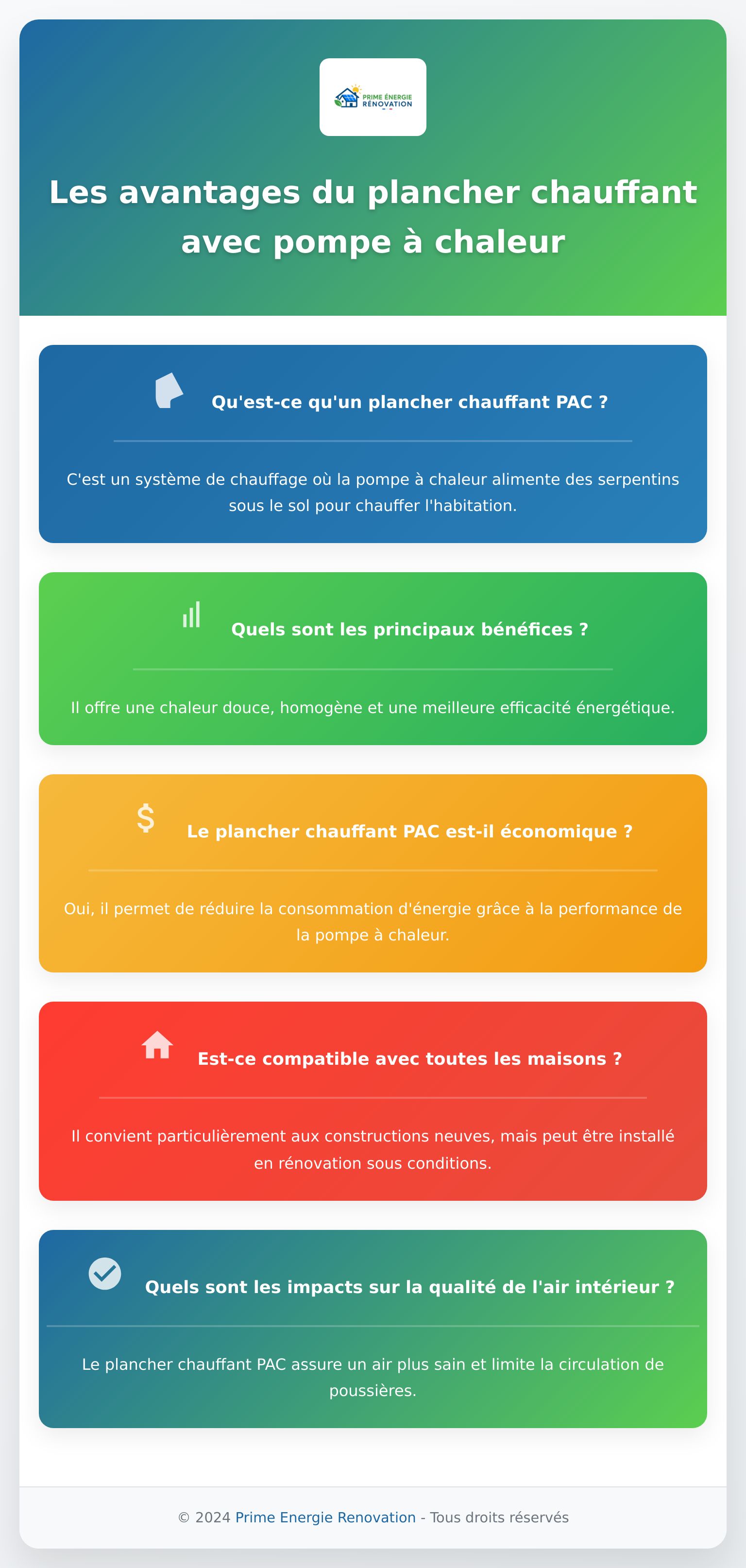 Schéma explicatif d’un plancher chauffant avec pompe à chaleur, adapté à tous types d’habitat