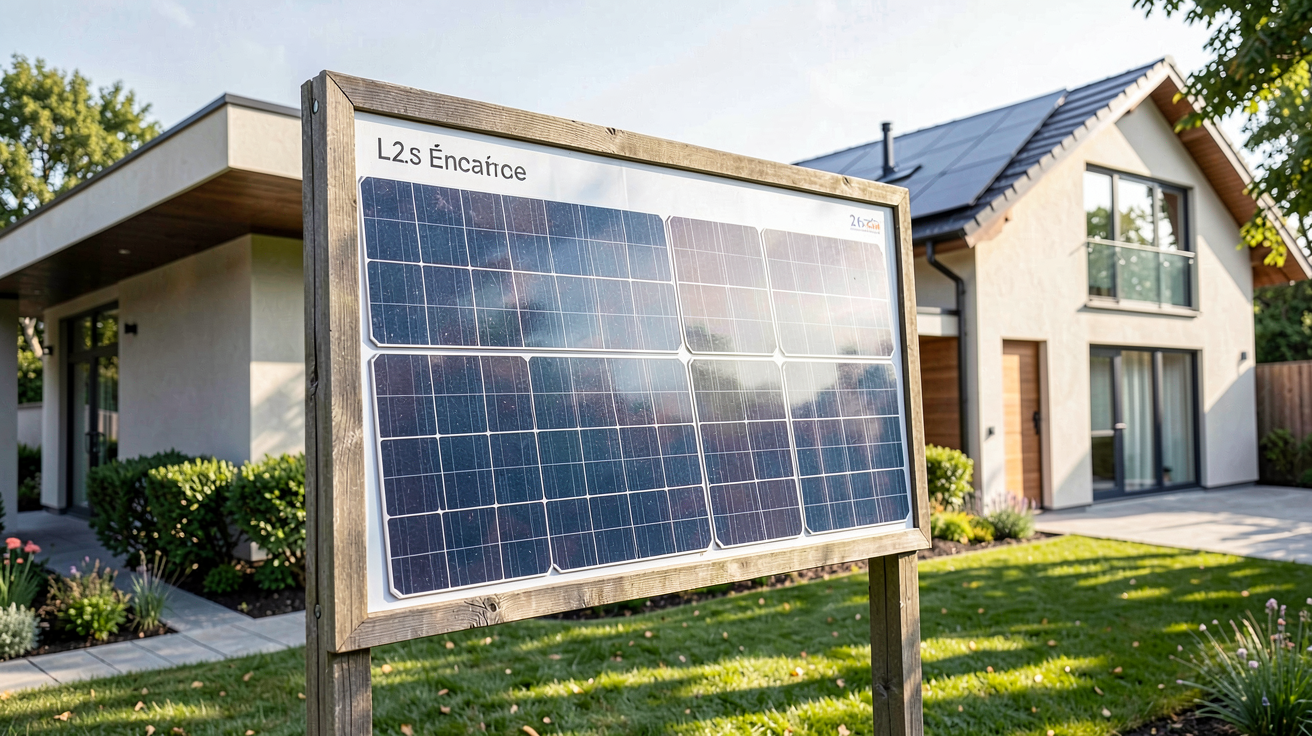 12 panneaux photovoltaiques avec tableau de production énergétique