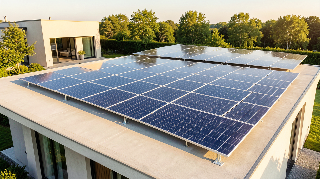 3kwc panneaux solaires installés sur une toiture résidentielle avec une orientation optimisée