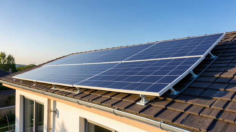 6 kWc de panneaux photovoltaïques installés sur le toit d'une maison individuelle