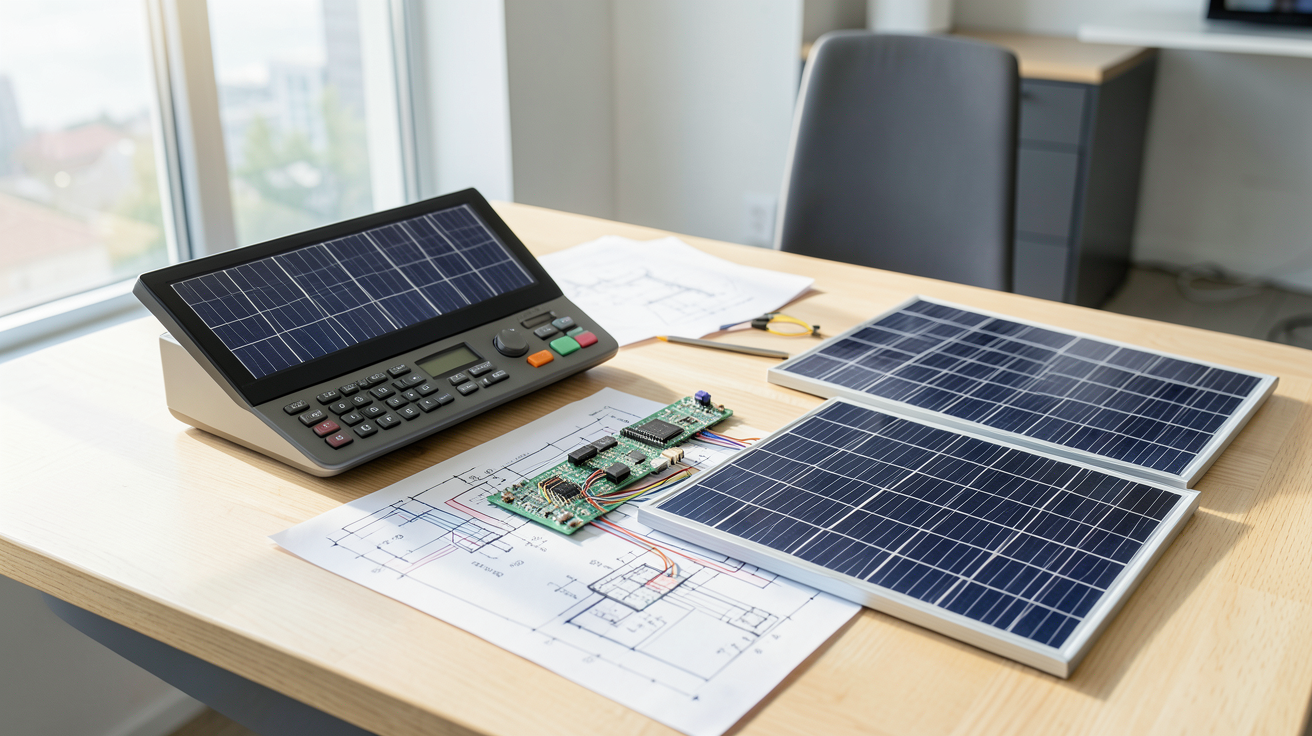 9 kWc photovoltaïque calcul du nombre de panneaux nécessaires sur un bureau avec plans techniques