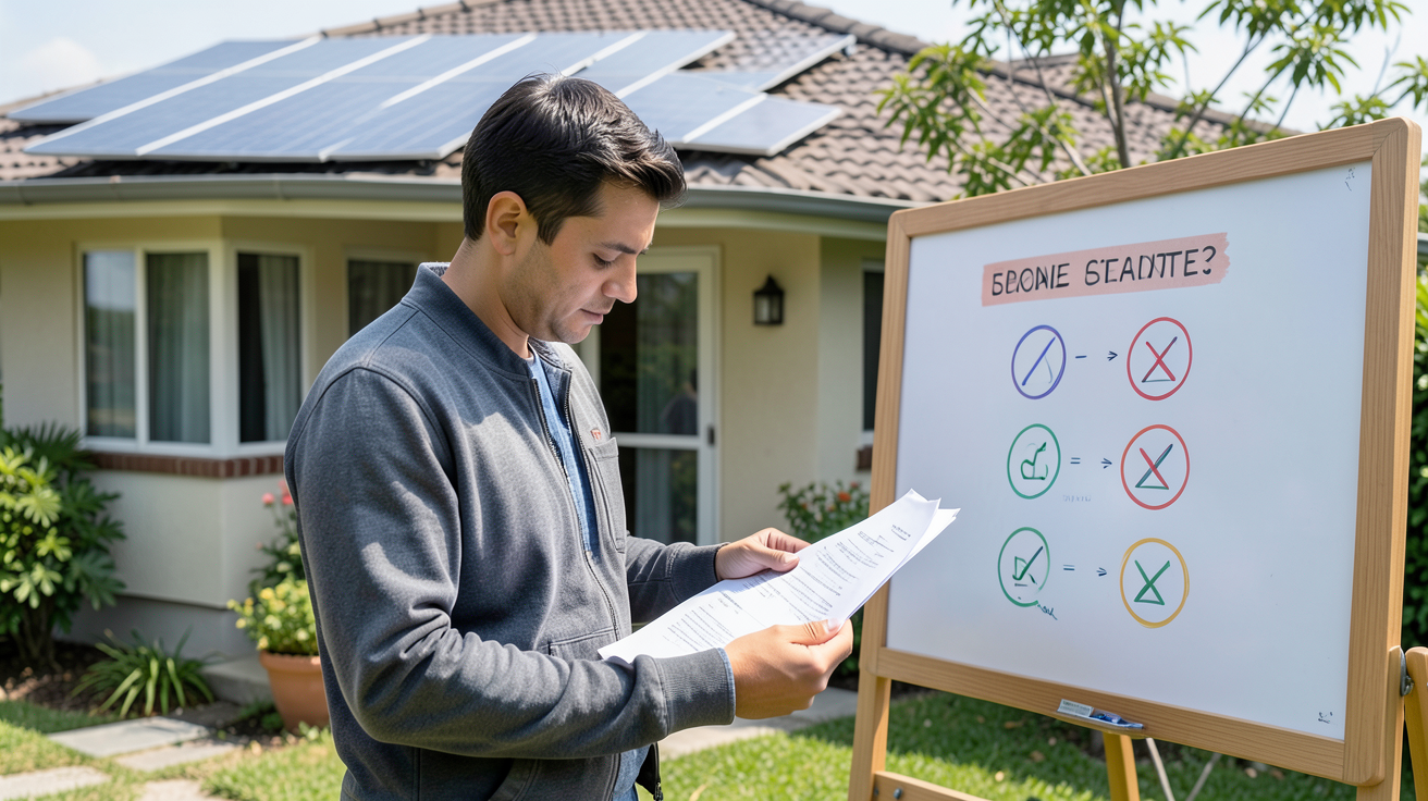 achat maison avec panneaux photovoltaiques montrant les cinq démarches administratives incontournables