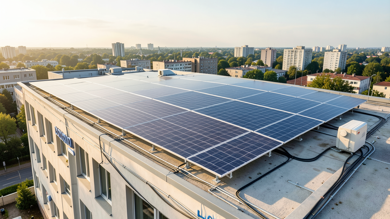 ademe autoconsommation photovoltaïque installation sur toit d'entreprise ou collectivité