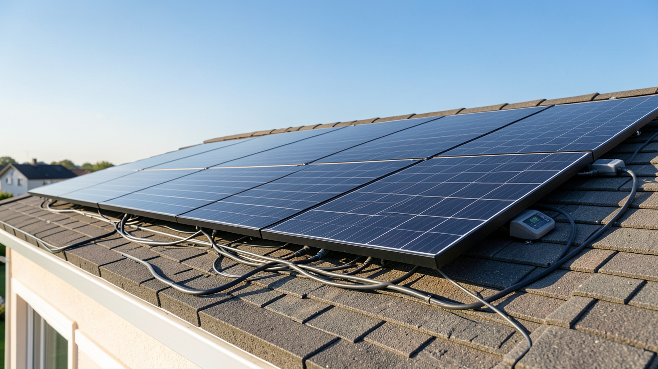 ademe photovoltaïque autoconsommation kit plug & play installé sur toit de maison