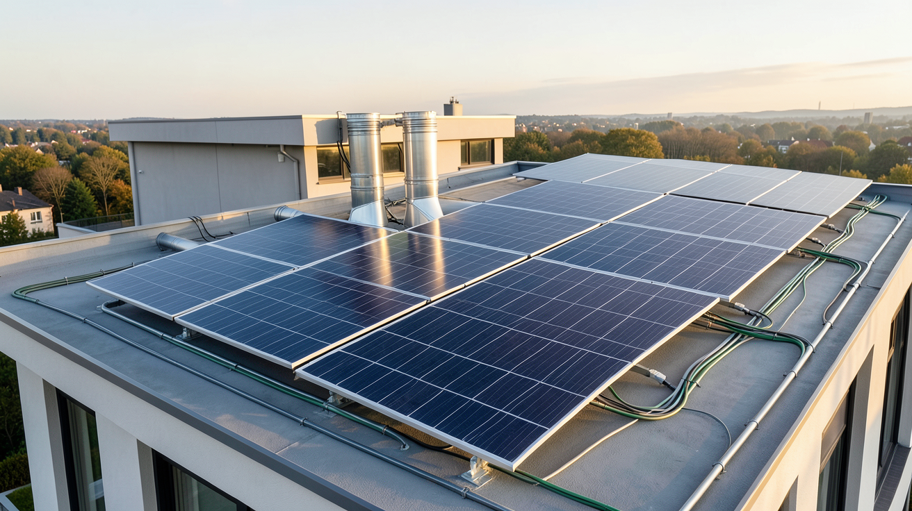 aérovoltaïque fonctionnement principe technique rendements réels système installé sur toit de maison moderne