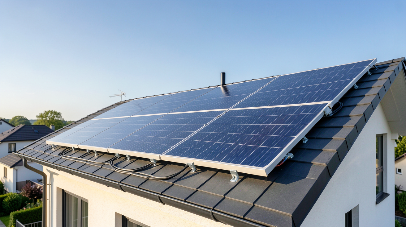 allo solaire : panneau photovoltaïque installé sur le toit d'une maison pour illustrer la rentabilité en 2026