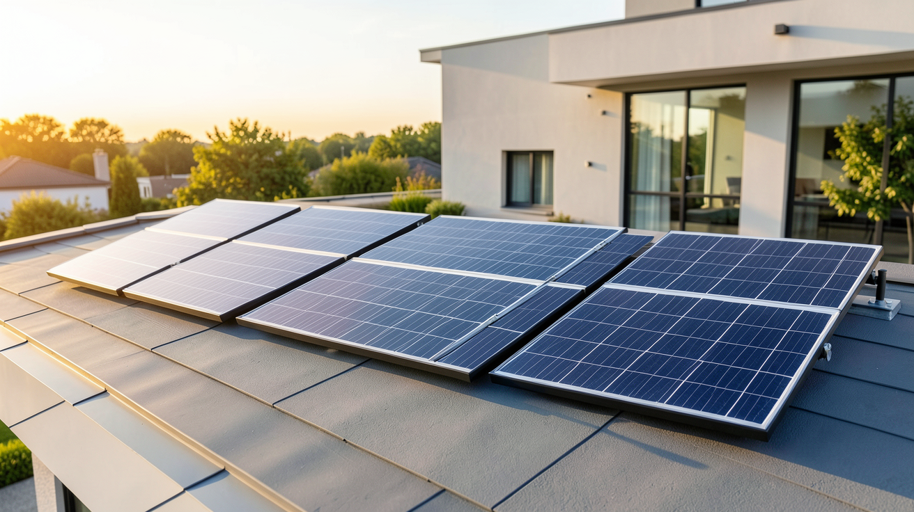 amazon panneau solaire top 5 des modèles les mieux notés en 2024 disposés sur un toit résidentiel