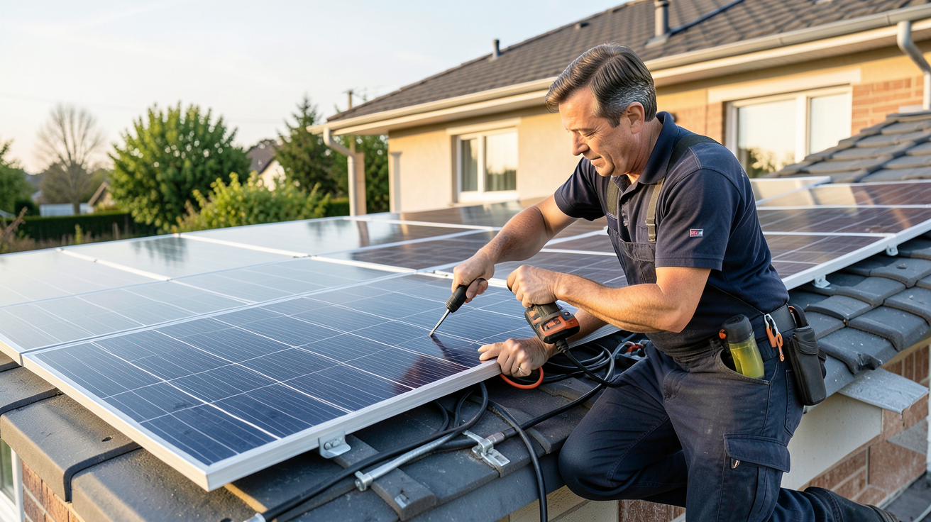 anah aides accessibles pour l'installation de panneaux photovoltaïques sur un toit de maison