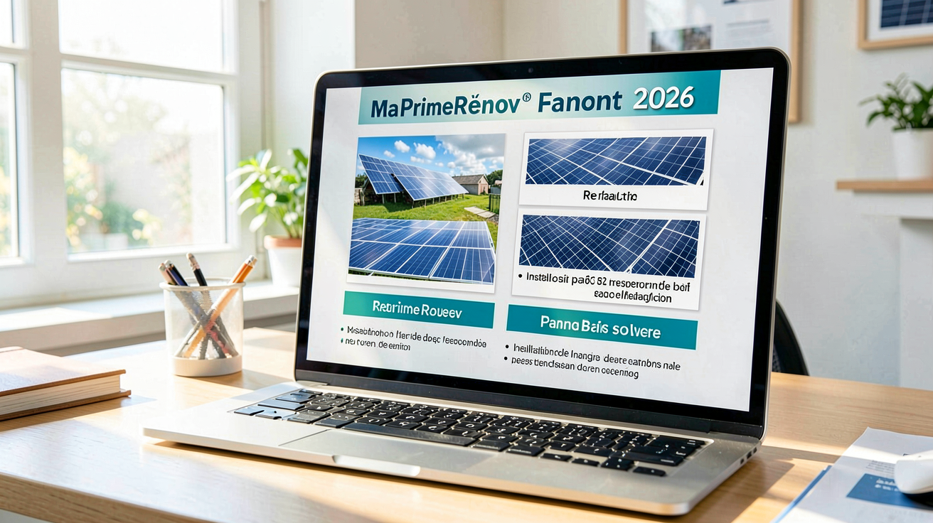 anah panneau solaire tableau récapitulatif des montants MaPrimeRénov’ 2026
