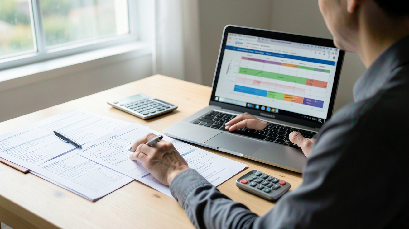 autoconsommation individuelle : personne consultant une checklist pour le lancement d'un projet solaire, avec documents et outils de suivi