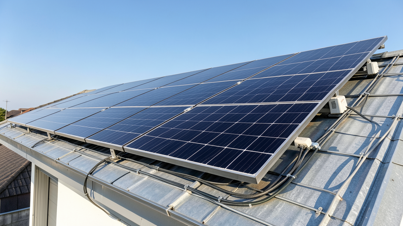 autoconsommation photovoltaïque : installation de panneaux solaires en toiture d'une maison