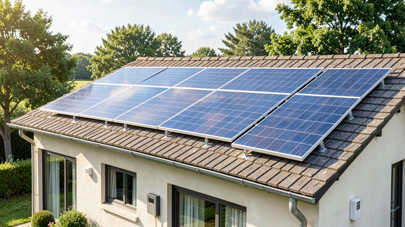 autoconsommation photovoltaïque avec panneaux solaires sur toit