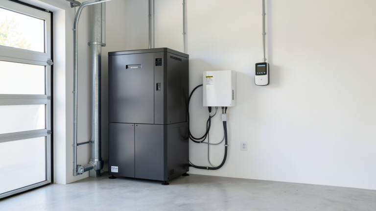 autoconsommation solaire avec batterie et système de stockage d'énergie dans une habitation moderne