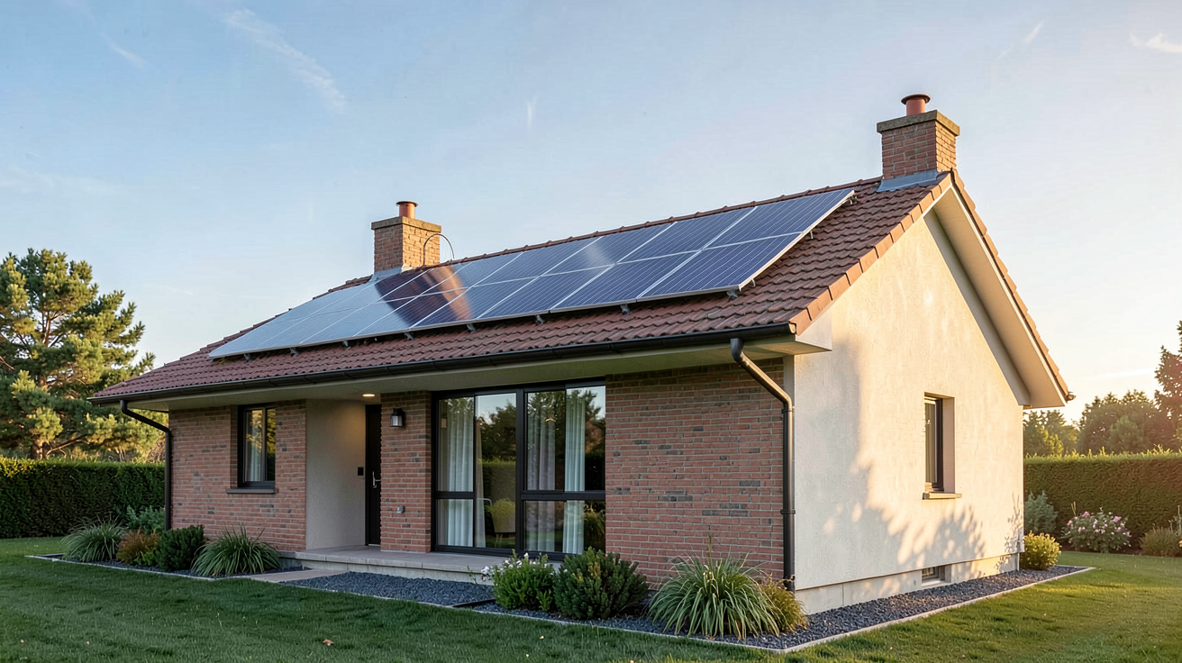 autonomie panneau solaire calcul méthodes maison équipée de panneaux solaires sur le toit