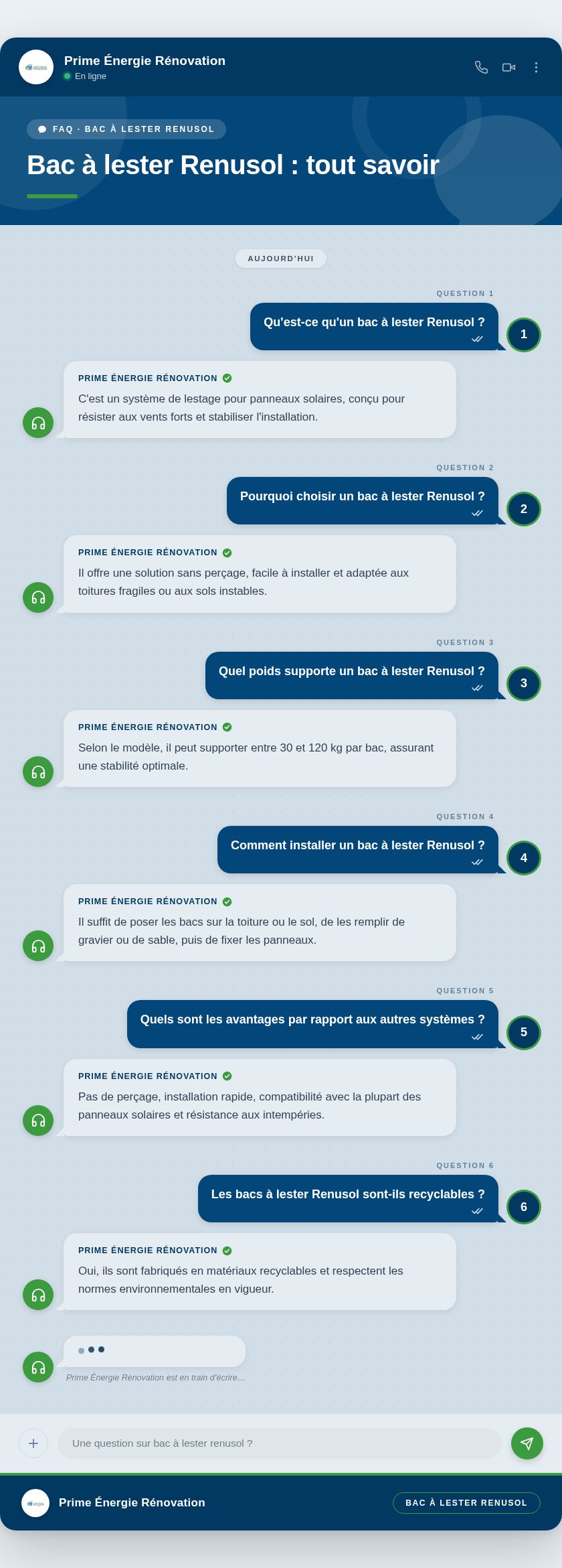 Infographie : Bac à lester Renusol : tout savoir