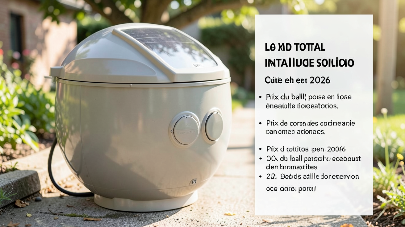 ballon d eau chaude solaire prix affichant le coût total d'installation 2026 avec breakdown des prix