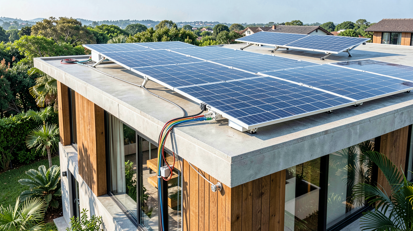 batterie autonome solaire pour maison avec panneaux solaires