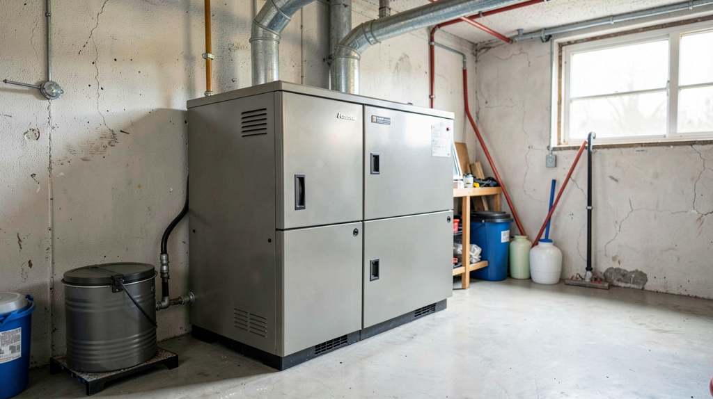 batterie de stockage solaire moderne installée dans un espace technique propre et bien éclairé
