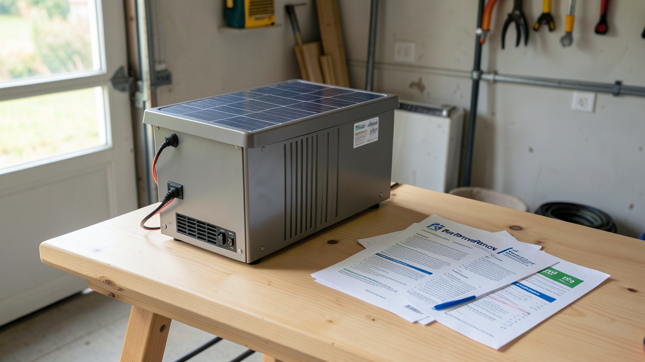batterie de stockage solaire avec documents d'aides financières et subventions (Prime Énergie Rénovation, MaPrimeRénov', CEE, TVA réduite)
