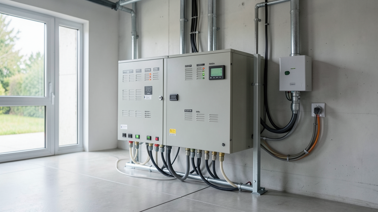 batterie lithium photovoltaique installée dans un garage moderne pour une installation solaire