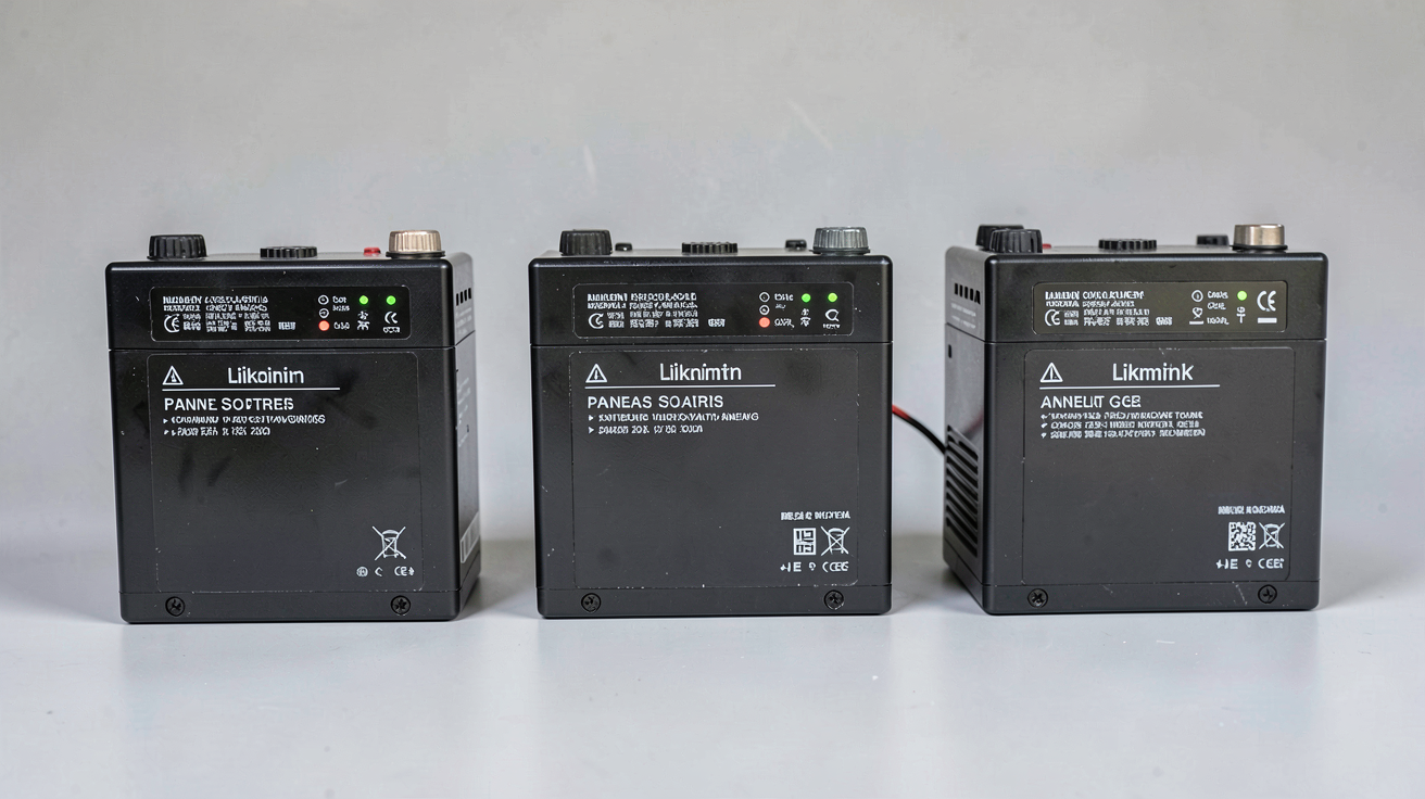 batterie lithium pour panneau solaire montrant différents types de batteries lithium disposées côte à côte