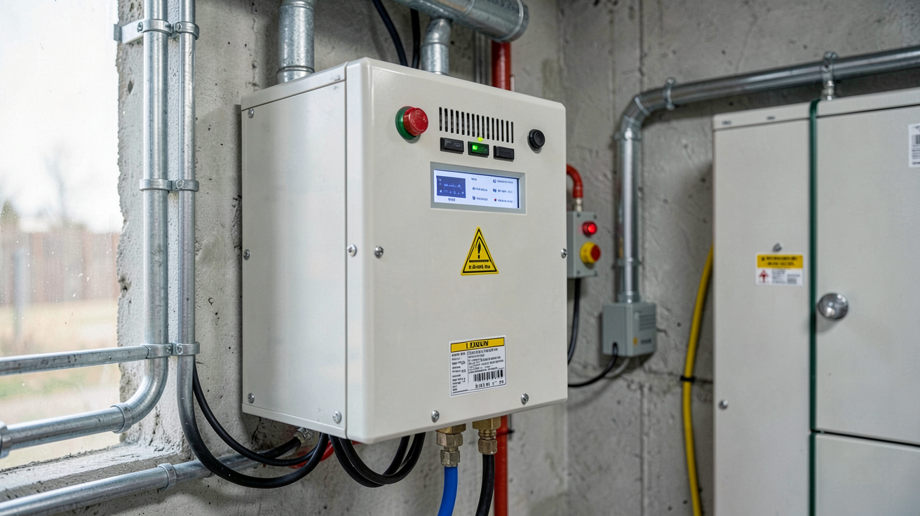 batterie lithium solaire de haute capacité installée dans un local technique pour une installation solaire domestique