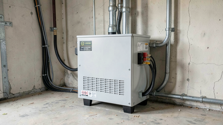 batterie lithium solaire prix affichée dans un espace technique avec des câbles connectés