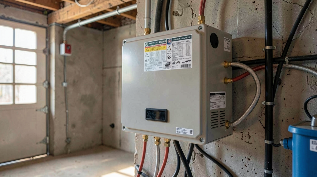 batterie lithium-ion pour stockage solaire installée dans un espace technique