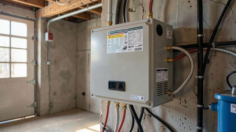 batterie lithium-ion pour stockage solaire installée dans un espace technique