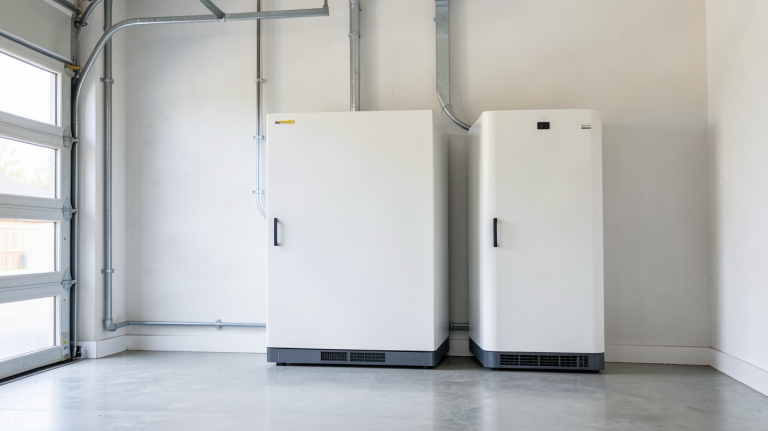 batterie maison panneau solaire installée dans un environnement domestique moderne et propre
