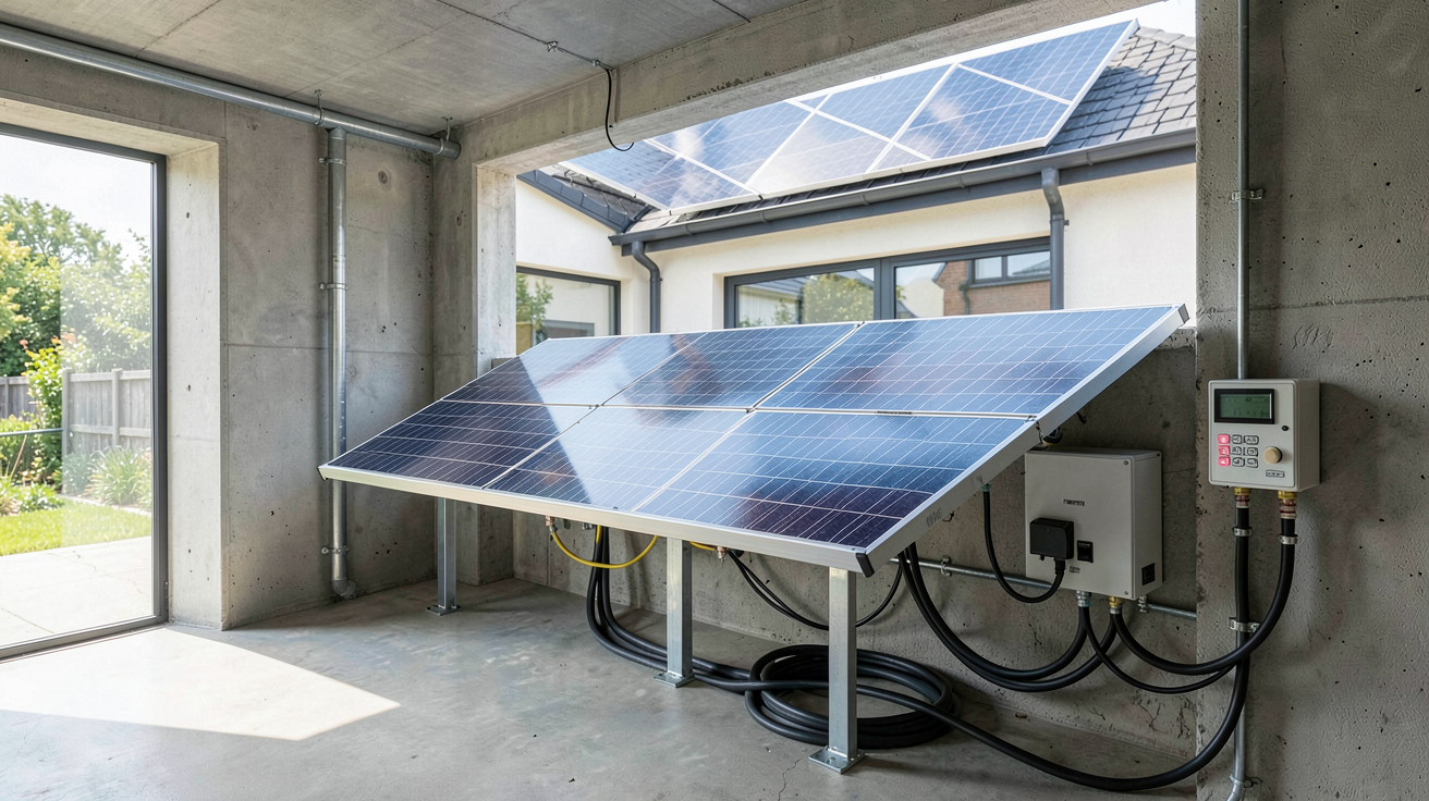 batterie panneau photovoltaique prix installation solaire dans une maison moderne
