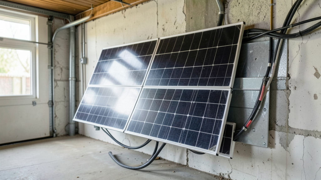 batterie panneau solaire prix installation dans un garage moderne