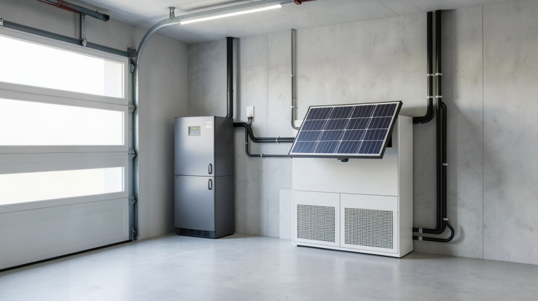 batterie photovoltaique autoconsommation installée dans une maison moderne