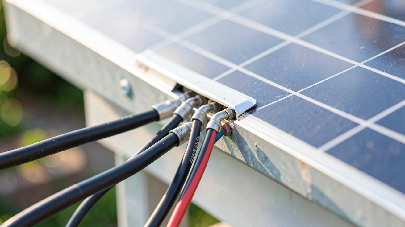 batterie photovoltaïque connectée à un système solaire domestique lors de l'installation