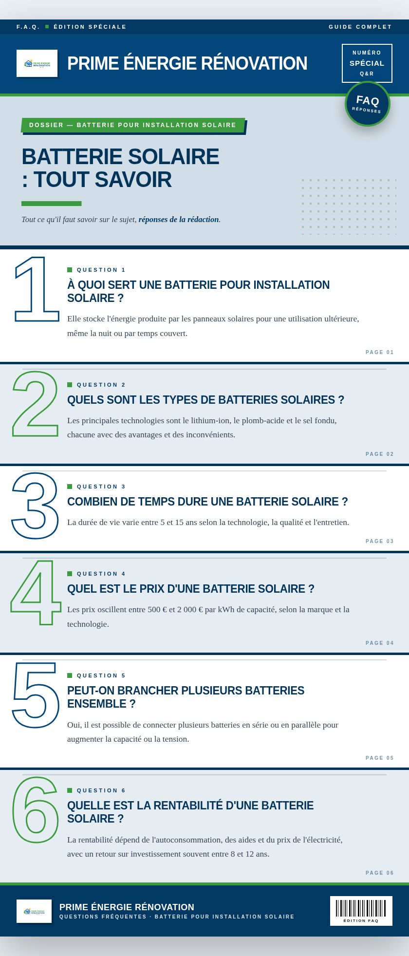 Infographie : Batterie solaire : tout savoir