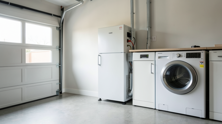 batterie pour panneau solaire maison installée dans un intérieur moderne et lumineux