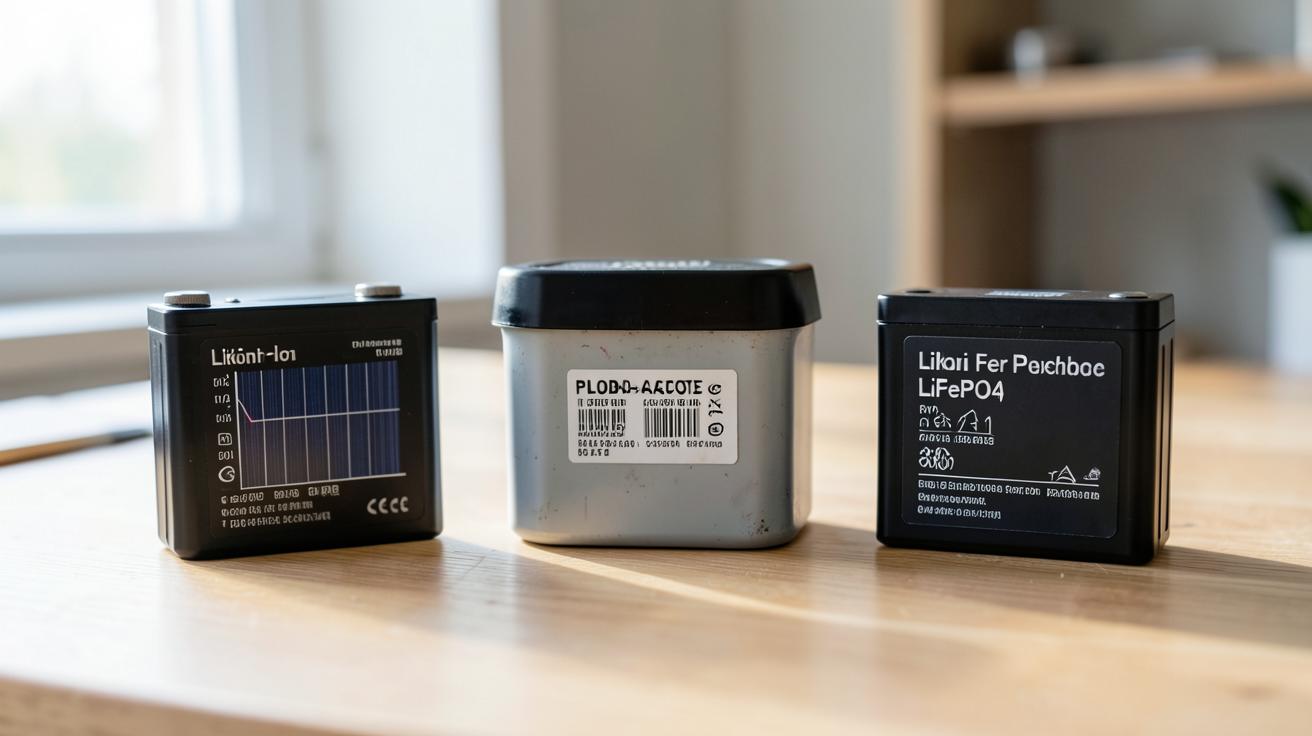 batterie pour panneau solaire prix comparatif des technologies lithium-ion plomb-acide et LiFePO4