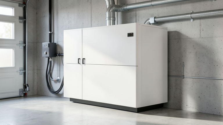 batterie pour système solaire installée dans un environnement domestique moderne