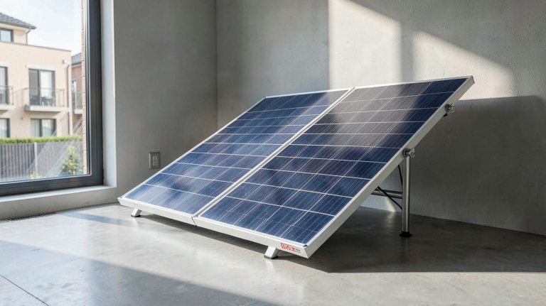 batterie solaire 3 kW installée dans un garage moderne d'une maison urbaine