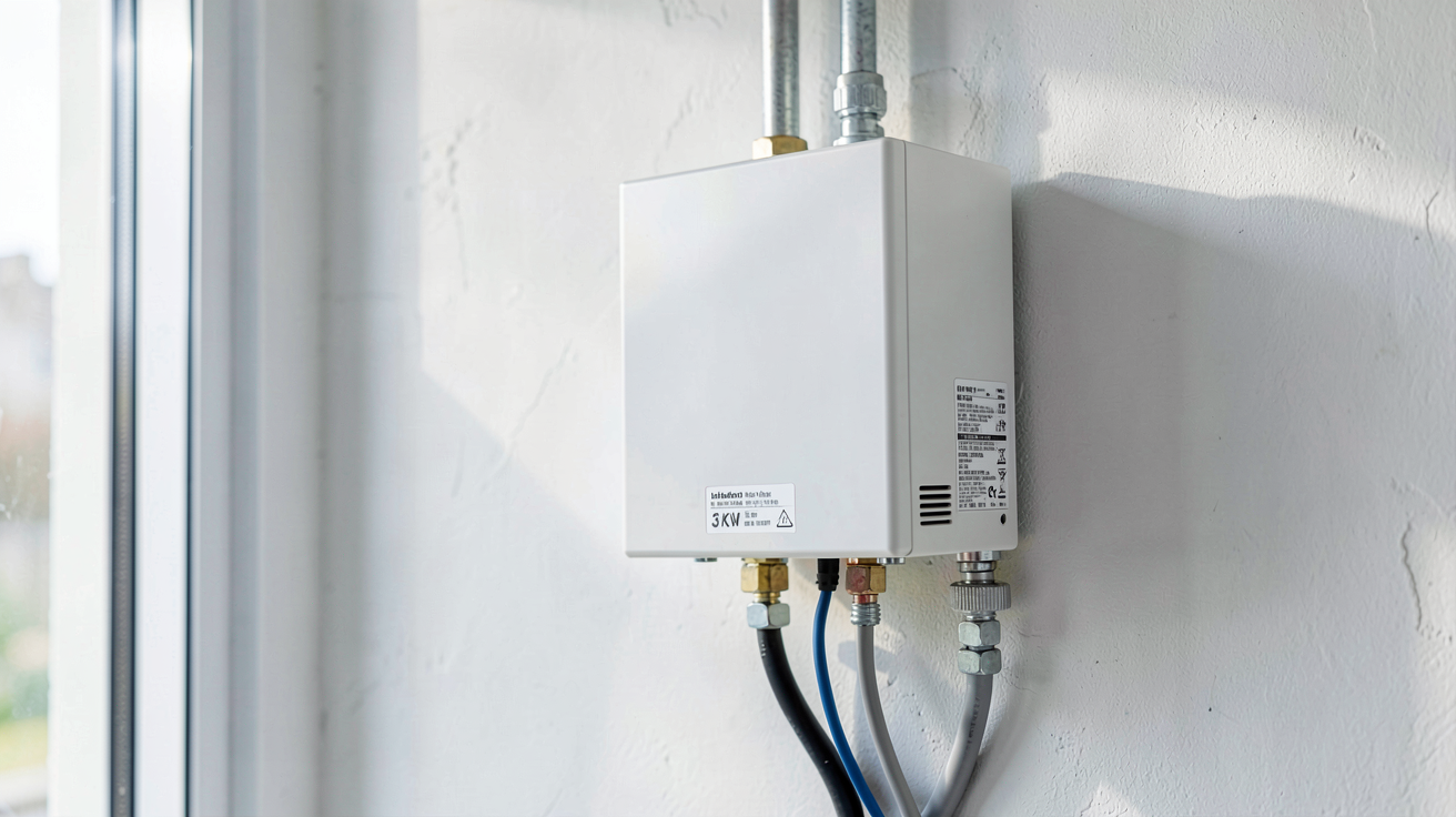 batterie solaire 3 kW de technologie lithium-ion installée dans un local technique domestique