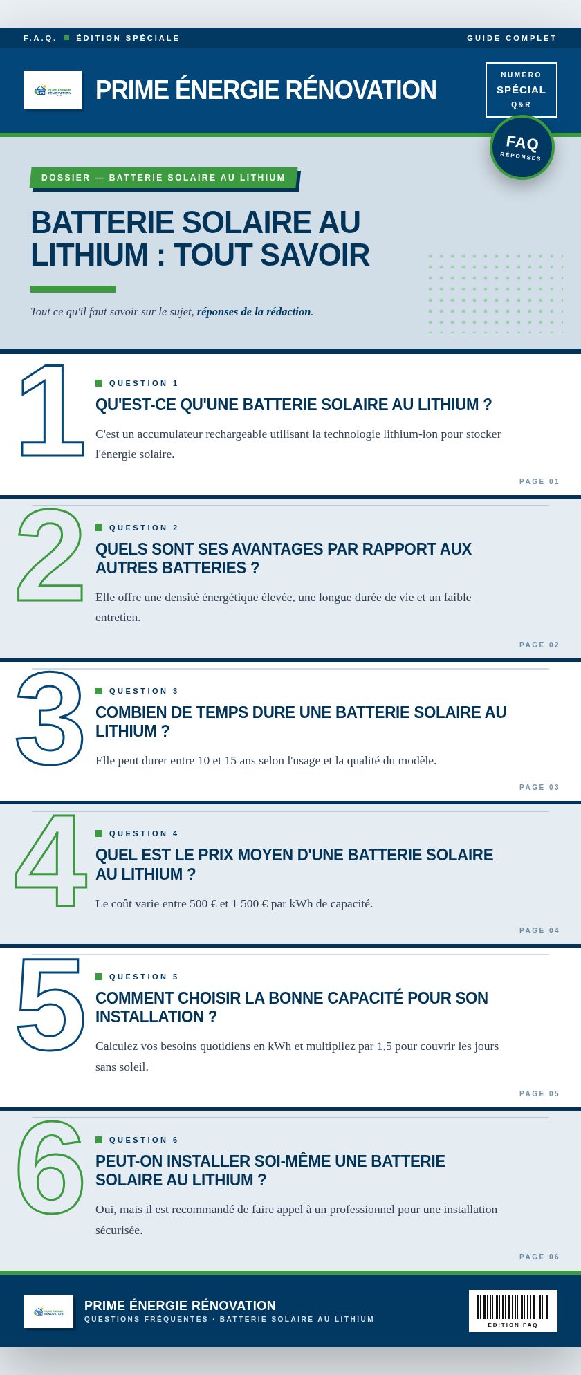 Infographie : Batterie solaire au lithium : tout savoir