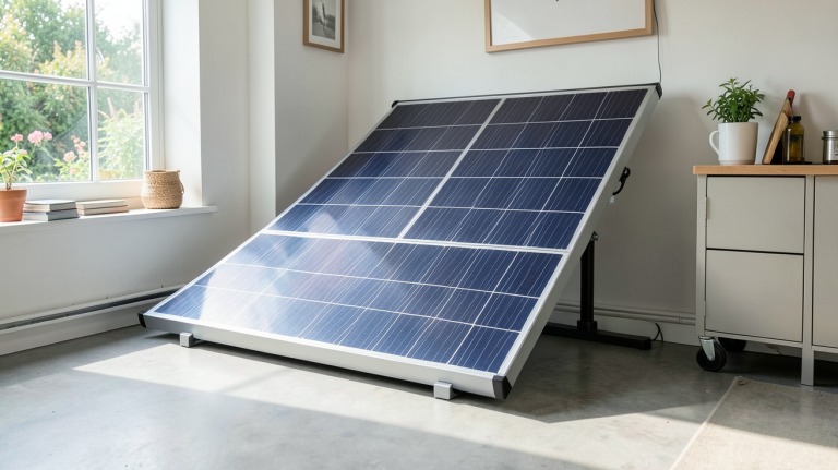 batterie solaire au lithium moderne installée dans un garage propre et bien éclairé