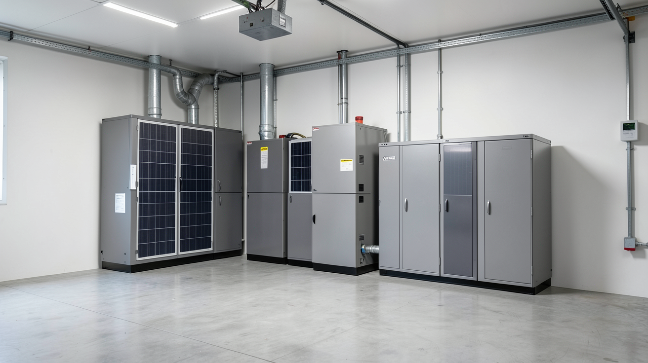 batterie solaire au lithium installée dans un système de gestion d'énergie domestique moderne
