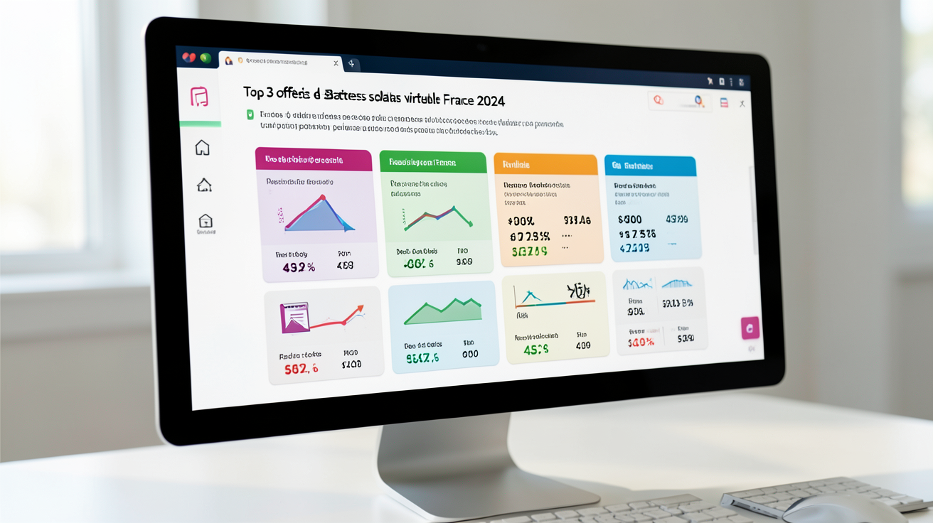 batterie solaire virtuelle affichant un comparatif des top 3 offres en France pour 2024