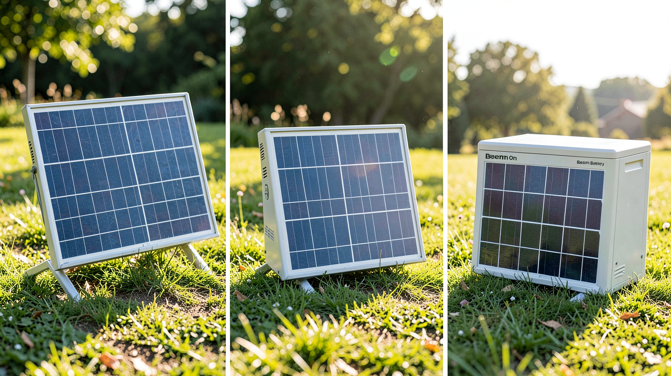 beem panneau solaire vue des différents kits Beem Kit, Beem On et Beem Battery